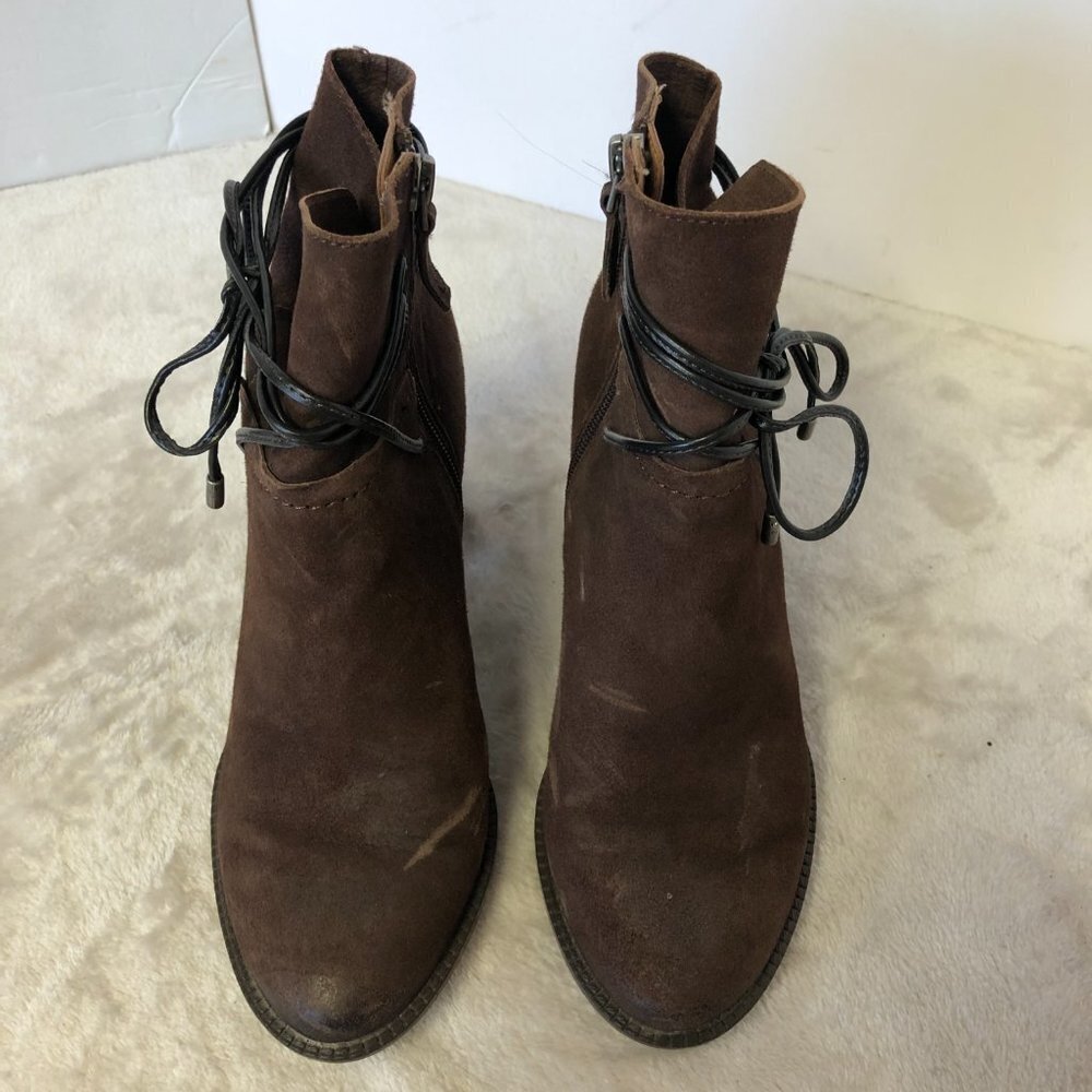 FRANCO SARTO Edaline Brown Ankle Booties Size 7 - Picture 2 of 12